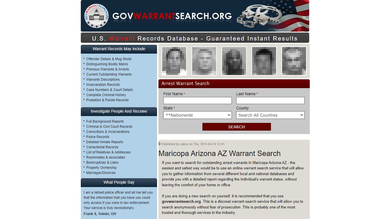 Maricopa | Warrant Search